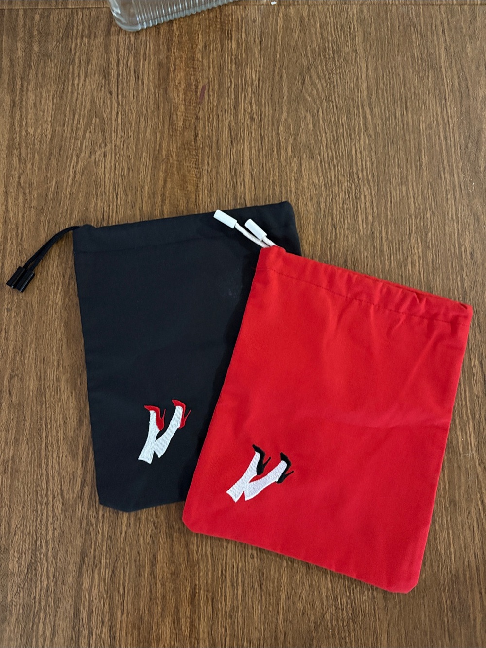 Vintage Shoe Bags Set of 2 / Size 9.5 x 12”